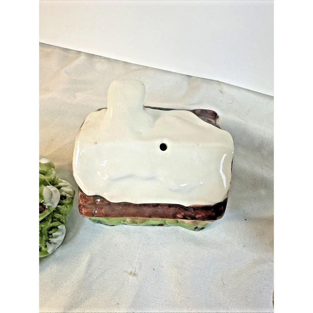 Set of 3 Vintage Holiday Time Ceramic Salt &Pepper Shakers Moose/Tree/Cabin Set
